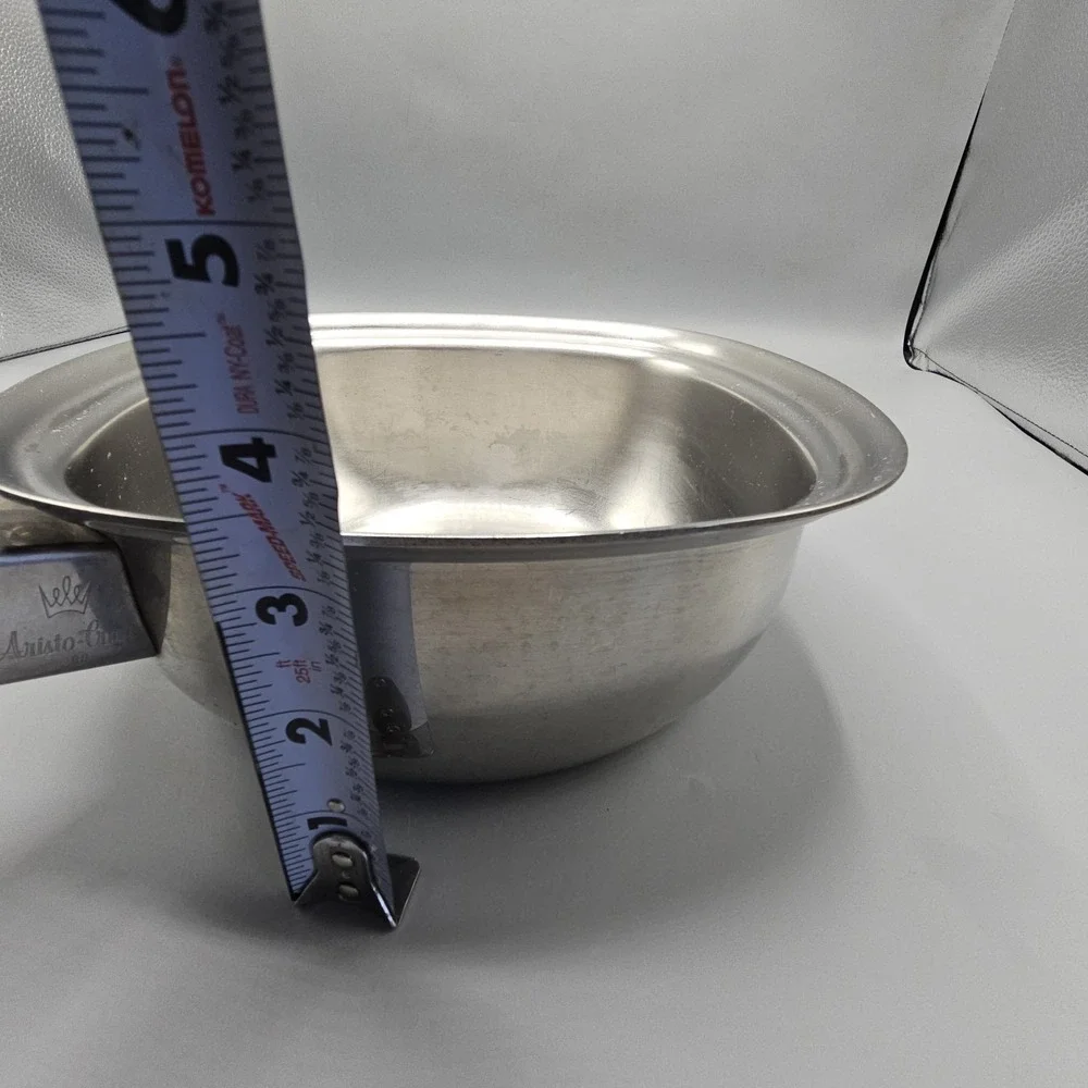 Vintage Aristo-Craft 2 QT Stainless Steel Square Saucepan Pot W/ Lid Made USA